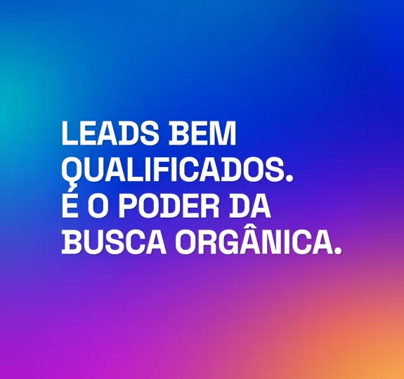 Leads Qualificados. É o Poder da Busca Orgânica.